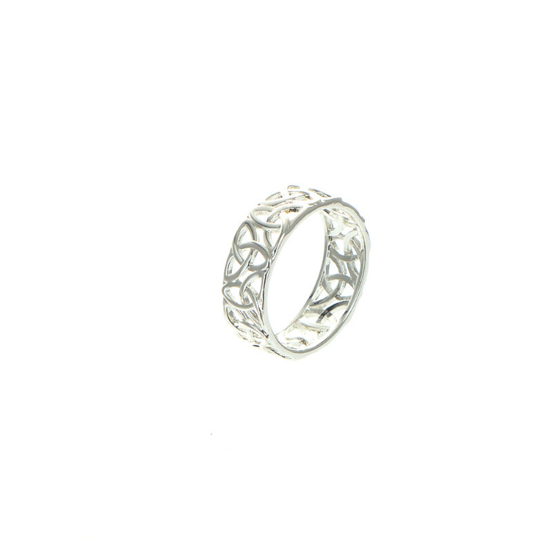 Grá Collection Silver Plated Trinity Design all Round Ring